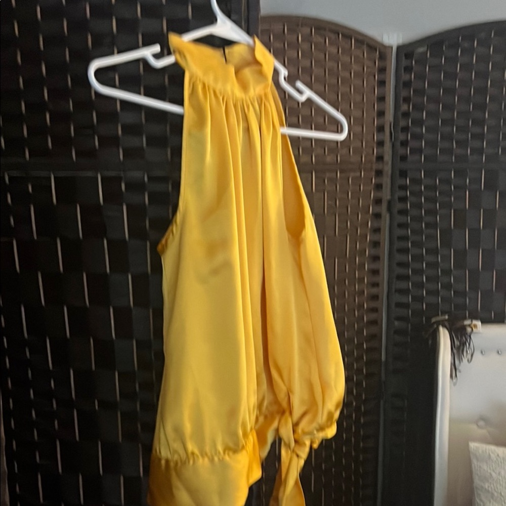 Rachel Zoe Yellow Halter Blouse